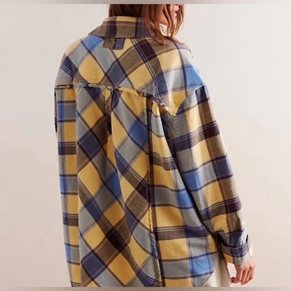 55-Free People We The Free Layla Plaid Shirt - Picture 4 of 5